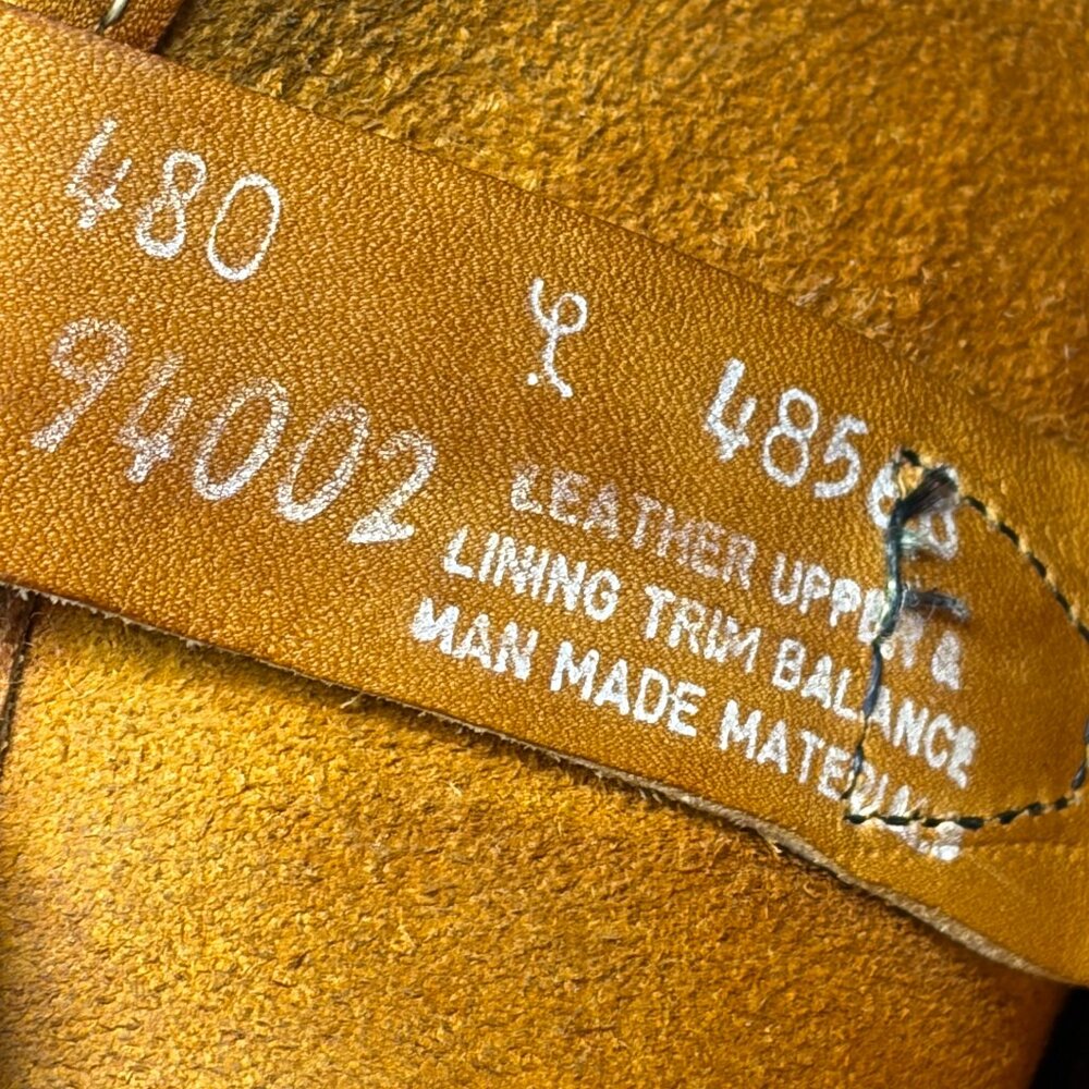 Landis Vtg Tan Leather Campus Distressed Boots Wide 9.5 - Picture 15 of 16